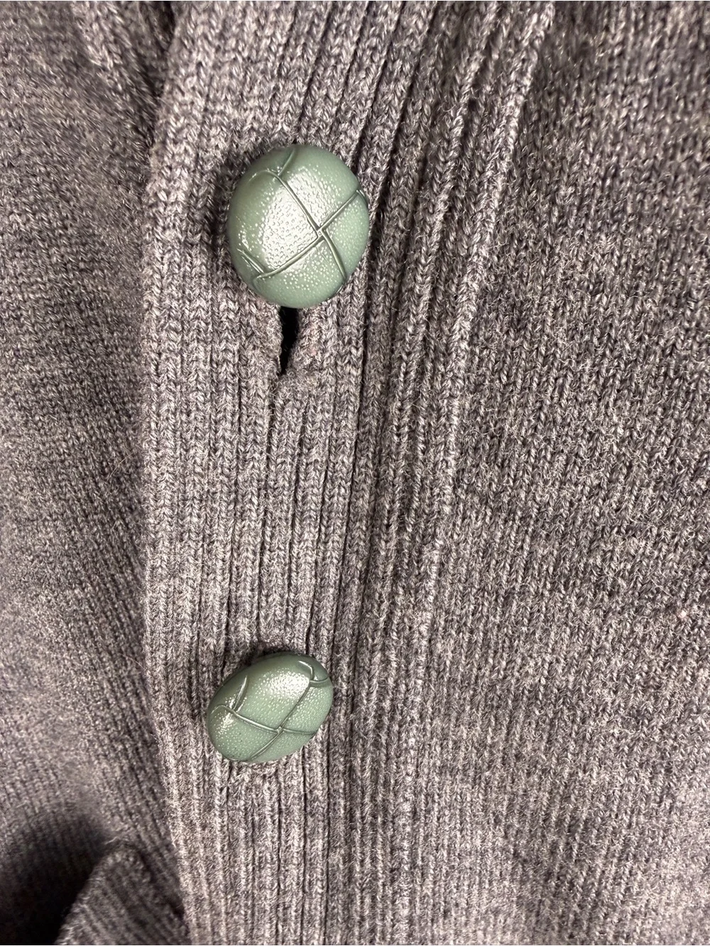 VTG Hodgson Of Scotland Men’s Gray 100% Merino Wool Button Up Cardigan Size 36